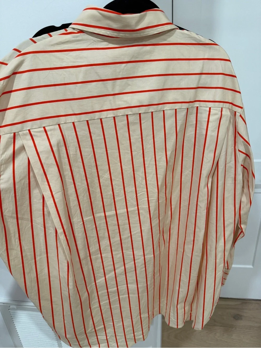 Reformation Eli Red Stripe Oversized Shirt Boxer Shorts Set XL